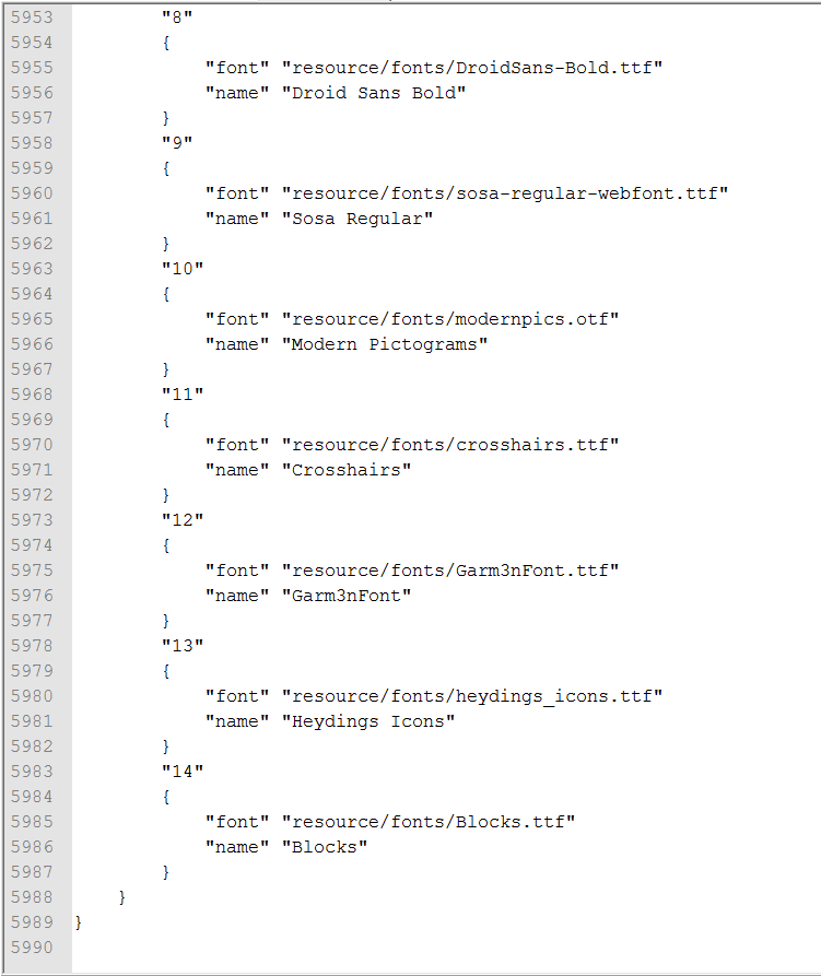client scheme font files