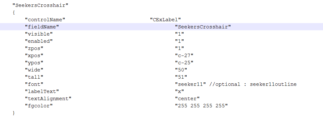enabling the crosshair
